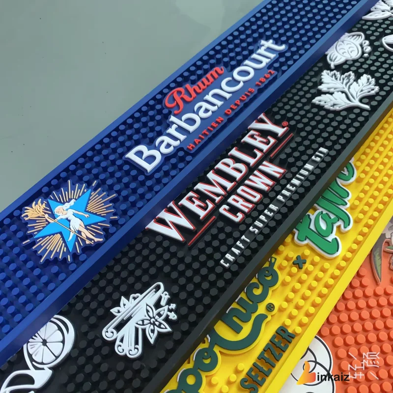 Anti Slip Soft PVC Bar Mat Beer Mat Custom Branded Rubber Bar Runners With Logo