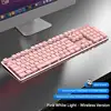 Rosa Flor de Cerezo [Teclado Inalámbrico con Luz Blanca]