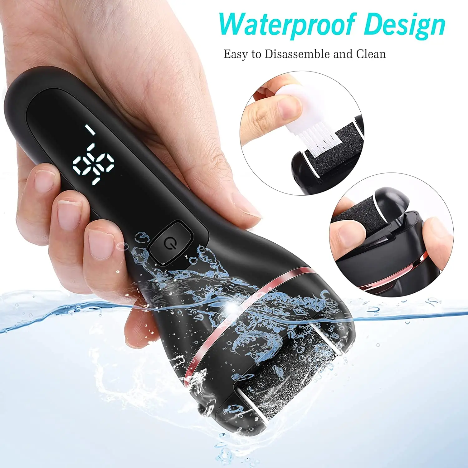 10 in 1 Electric Callus Remover Foot File Rechargeable Foot Scrubber Pedicure Kit Foot Grinder for Feet