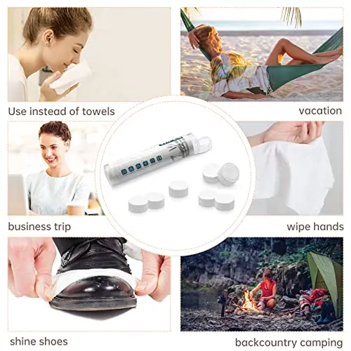 Compressed Wipes, Towels, or Compact Toilet Paper Tablets,for Travel, Home, Outdoor Activities (Convenient Carrying Cases)