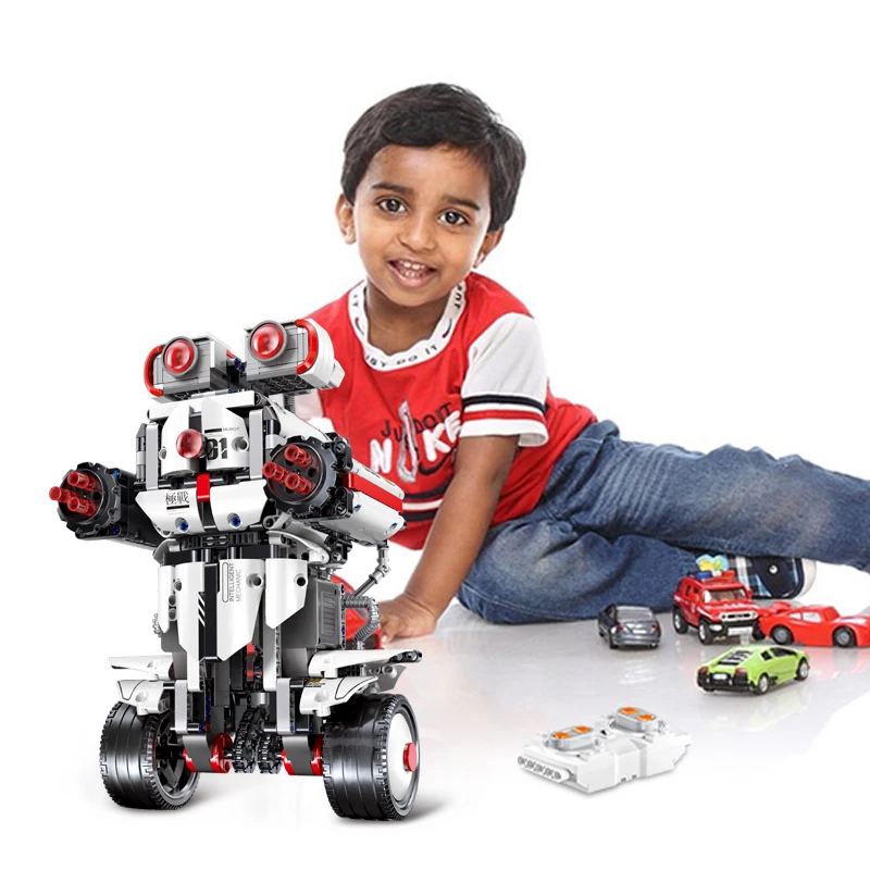 New Design 791PCS  Building Kit DIY RC Plastic Building Blocks Robot Remote Control Bricks Toys