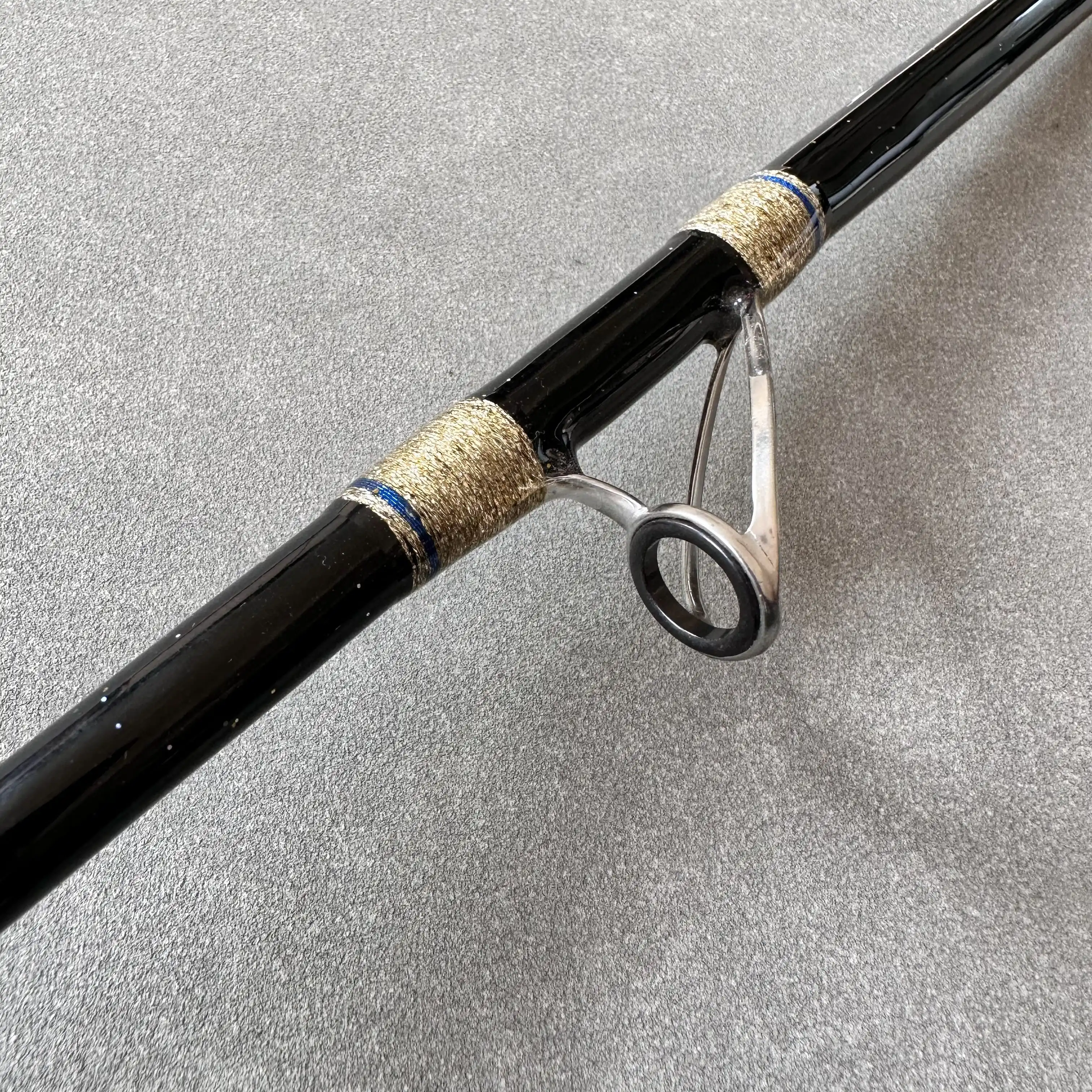 custom big game fishing rods Fiblink Saltwater Rod 1 Piece Trolling Rod Deep Drop Sea Roller Rod Conventional Boat Heavy Duty Fishing Pole (5'6",80-120lbs) : Sports & Outdoors Constructed with a 24 DEPS Huge Custom Big Game