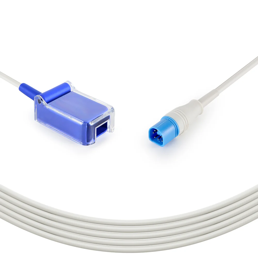 Good Quality ISO Certified Spo2 Adapter Cable Compatible Philllip M1943NL Spo2 Extension Cable Factory Supply
