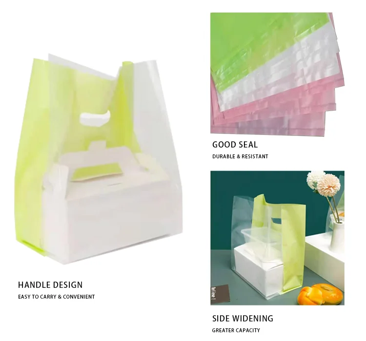 Recyclable Pink Small Handle Shopping Bag Cute Custom Logo Printing Die