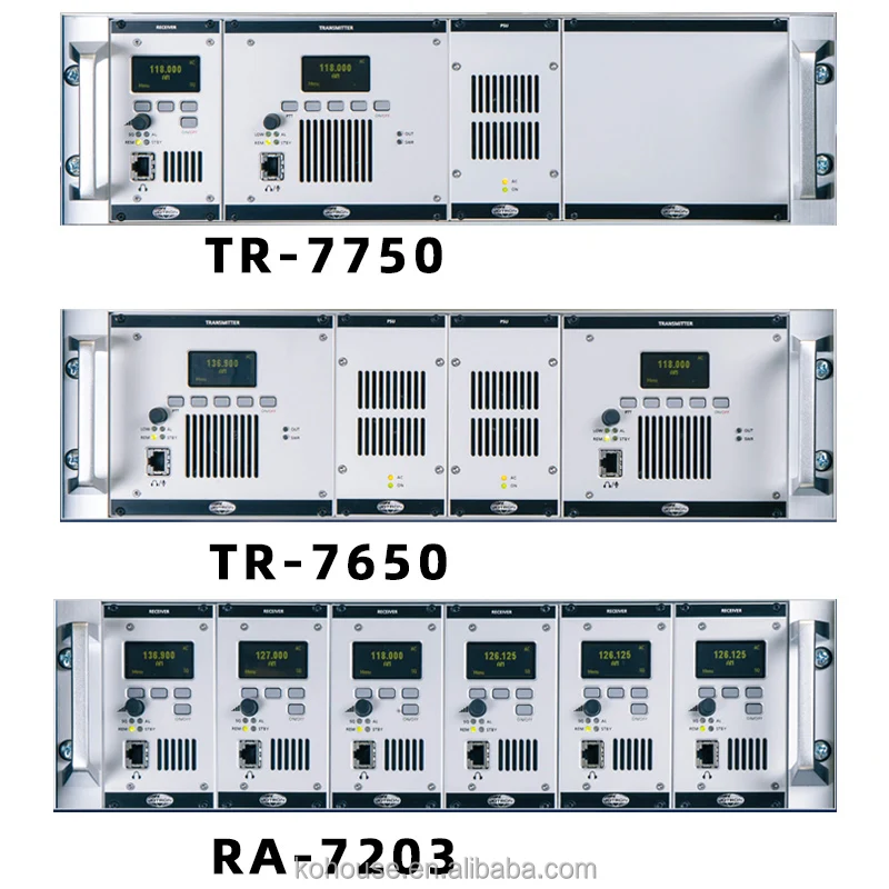 Jotron 7000 Series VHF Multi-module Digital Radio TR-7750 Transceiver TA-7650 Transmitter RA-7203 Receiver