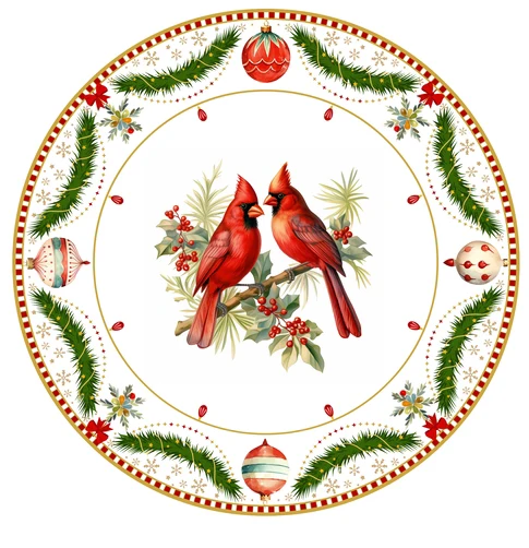 Royal Mixed Christmas Patterns or Customizable Deigns Porcelain New Bone China 7.5'' Side Plate 10.5'' Dinner Plates manufacture