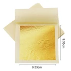 Hot Sale 9.33x9.33 Cm 99% Genuine Gold Leaf Foil For Skin Care Food Decoration Art Gilding 24K Edible Gold Leaf Foil Sheets