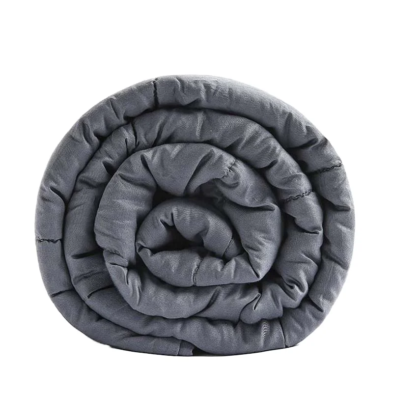 Traspirante pesante perle di vetro Anti Pilling colore solido ridurre la pressione all'ingrosso caldo 7kg cotone ponderato coperta per adulti