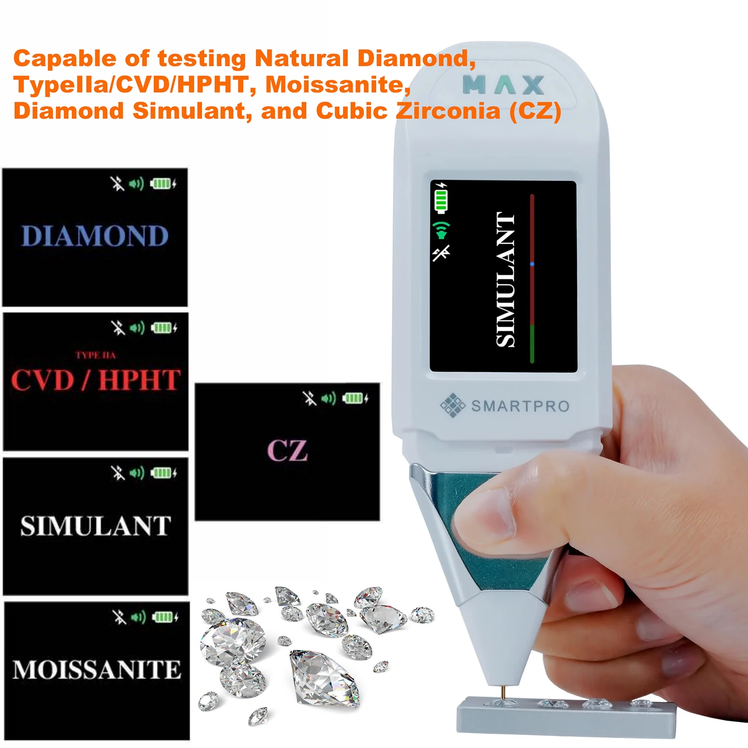 Smartpro Max in Diamond CVD/HPHT Zirconia Moissanite Tester