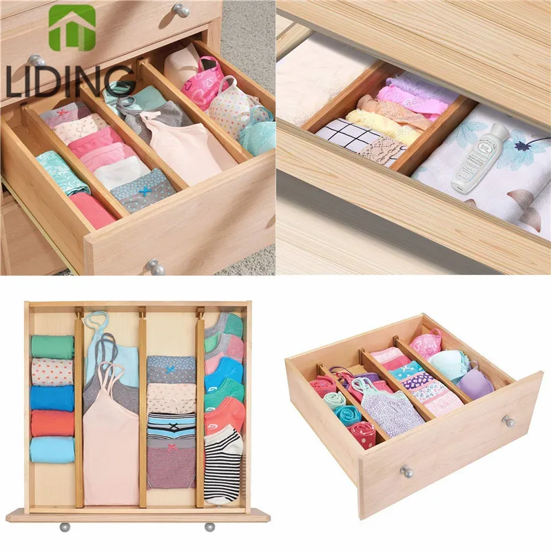 4 шт./комплект, бамбуковые ящики-органайзеры