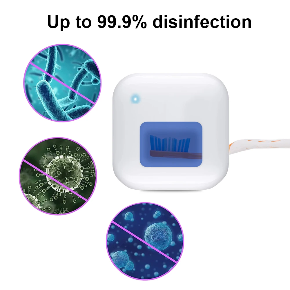 Portable Mini Travel Small Rechargeable UV Led  Toothbrush Sterilizer case Wall Mounted Toothbrush Holder supplier