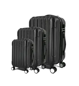 High Quality Custom Black Abs Wholesale Carry on Luggage Trolley Suitcase Malas De Viagem Com Rodinhas