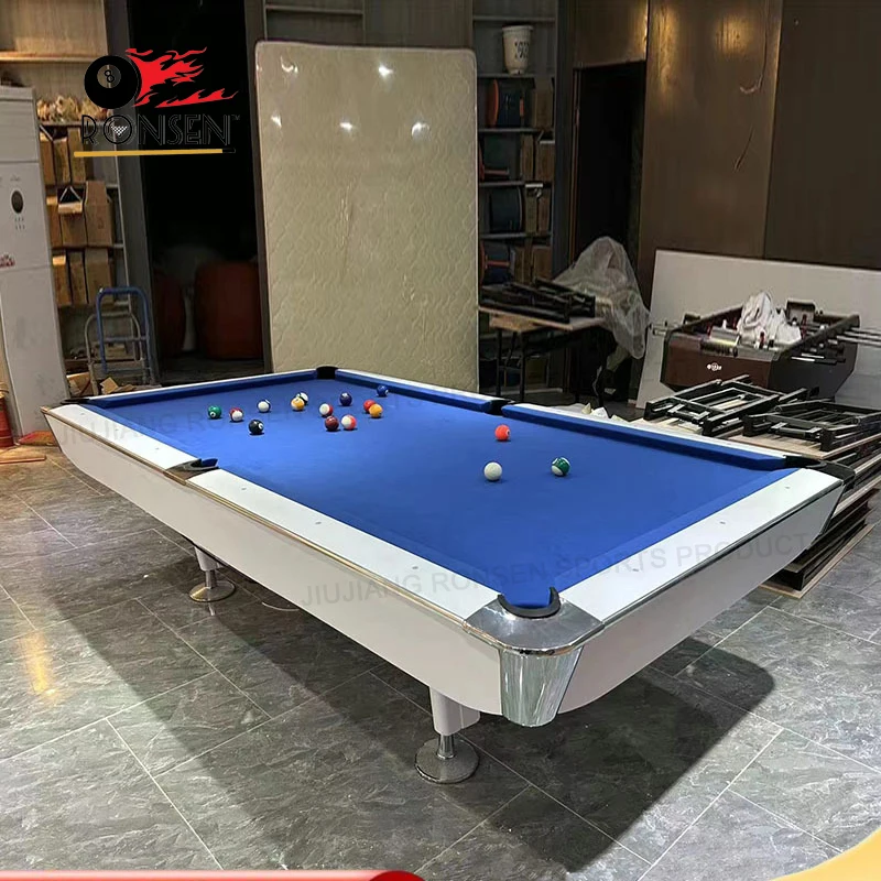 Новый выпуск Ronsen Billard заводской дешевый черный бильярдный стол со светодиодной подсветкой для продажи на Филиппинах