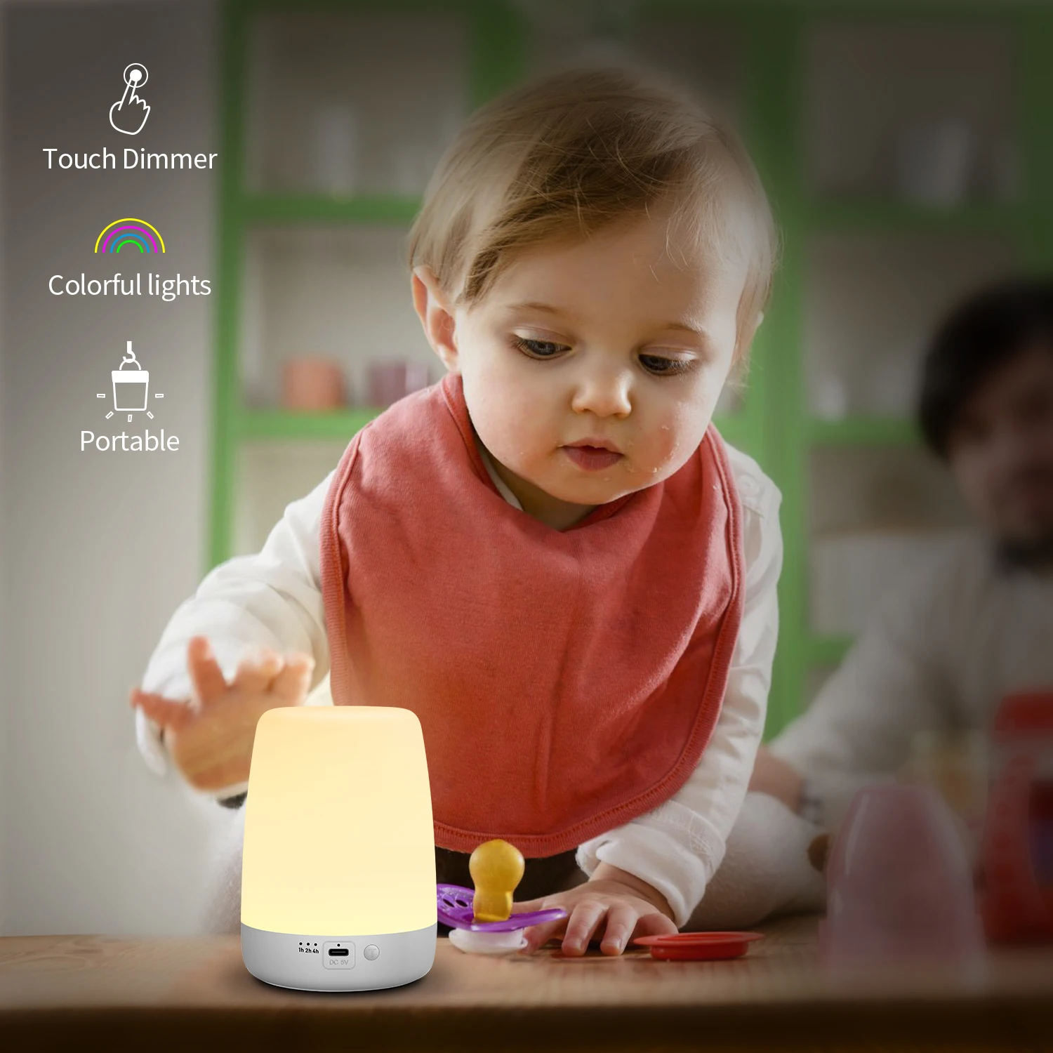Versatile Rgb Touch Lamp 3 Brightness Night Light For Nighttime