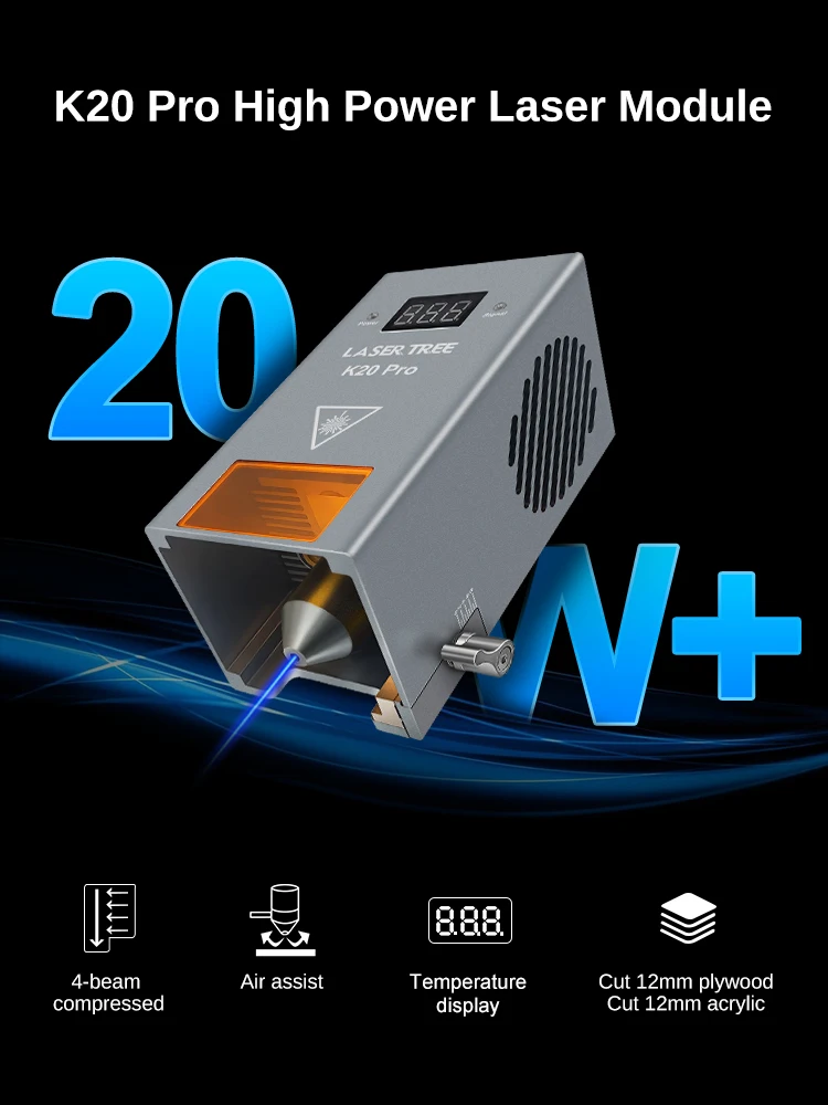 Module Laser 20W Ou 30W LASER TREE – Puissance Optique Avec Soufflage D’air Pour Gravure/coupe