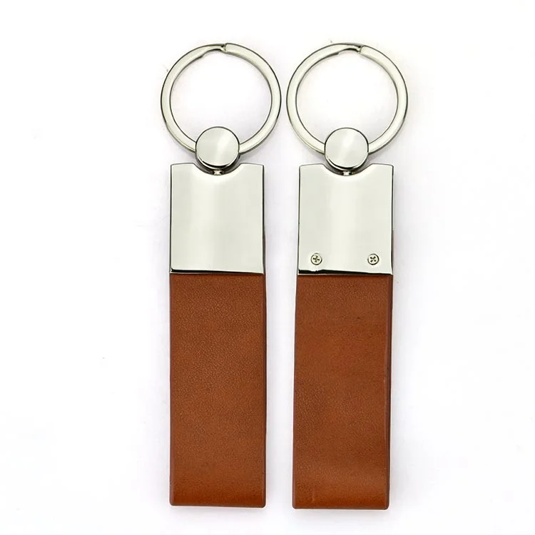 Luxury Genuine Leather Key Ring - Customizable & Durable