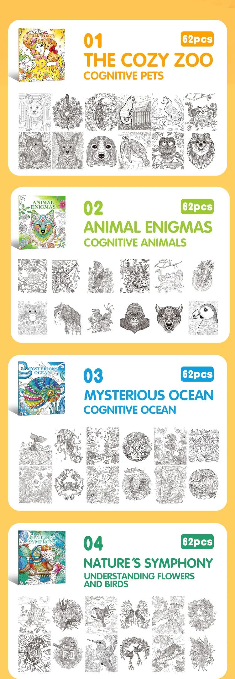 product custom unique drawing activities adult coloring books for women mental health-7