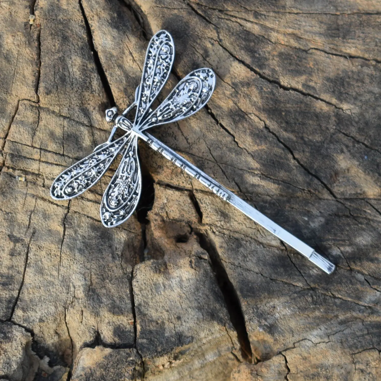 Fashion Vintage Metal Dragonfly Hair Clip for Women Elegant 