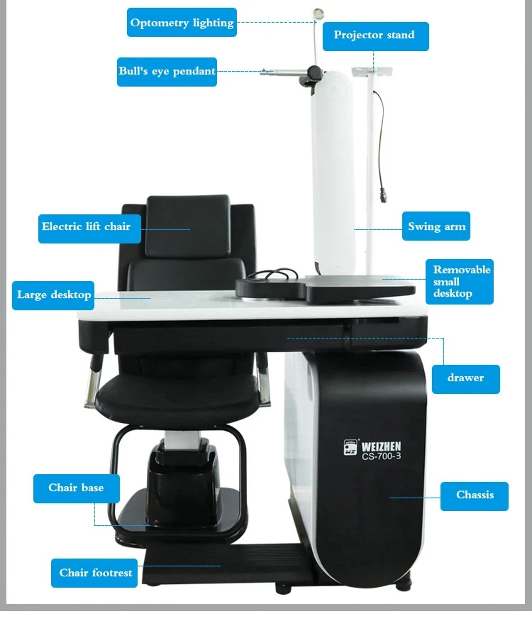 Rightway Brand Combined table and chair unit multifunctional ophthalmic equipment C-700B