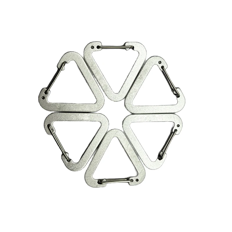 3MM Triangle Carabiner Mini Clip Custom Carabiners Aluminum Carabiner Clip Hook Apparel Accessory Bag Buckle Snap Hook