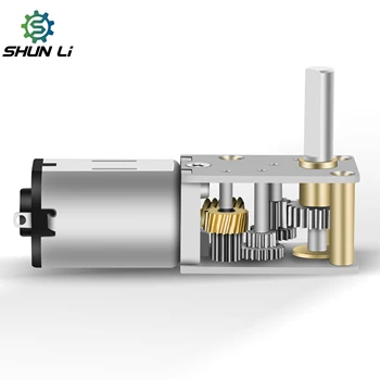 90 Degree Worm Gear Motor 6V 12V DC - D-Shaped Shaft, Drip-Proof