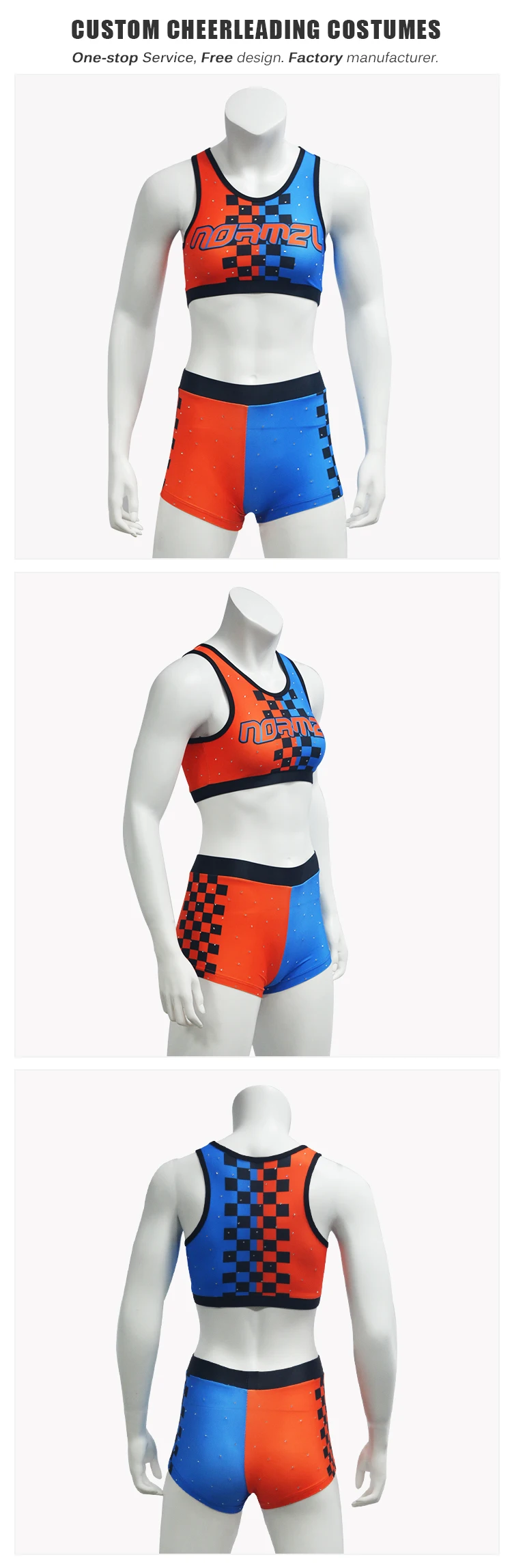 Normzl Custom Kids Cheer Gym Team Wear Wholesale Cheerleading Practice