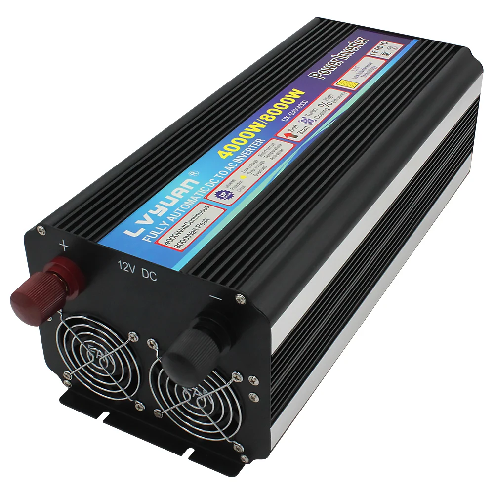 Lvyuan 4000w 8000w Car Converter Usb Output Inverter Charger 12v Dc