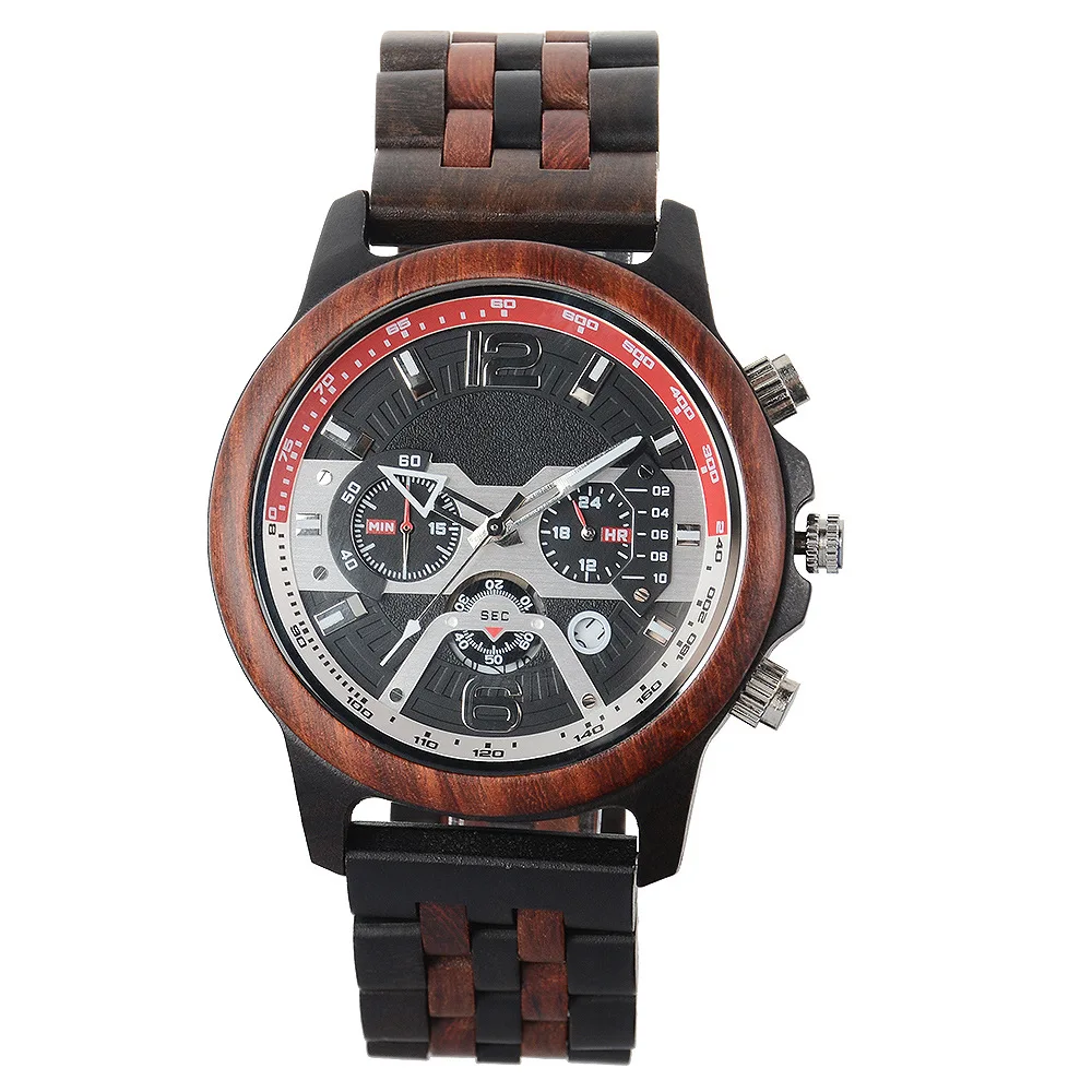 Wholesale Polit Business Men Quartz Wood Watches Holz Uhr Reloj