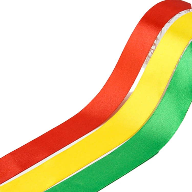High Quality 3 Inch Satin Ribbon Colorful Single Face Embroidered Fabric for Gift Wrapping and Clothing Available in Roll