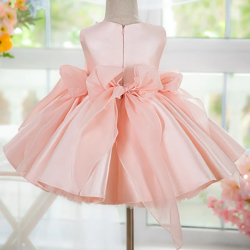 Pink Sweet Princess Dress Elegant Party Gown for Kids