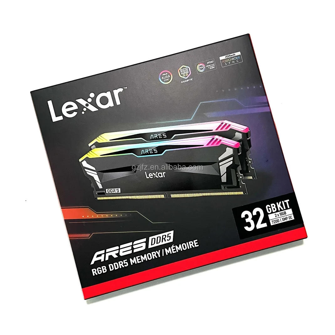 2025 New Lexar ARES RGB DDR5 32GB 16G*2 7200Mhz Intel AMD EXPO  Desktop Memory Ram ECC Function Gaming PC Desktop