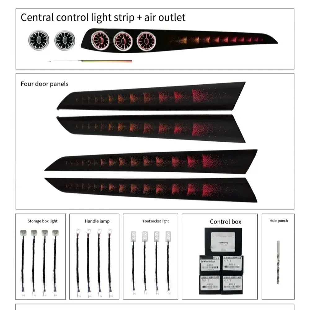 Dynamic Atmosphere Light for Mercedes-Benz C-Class W204 Emitting