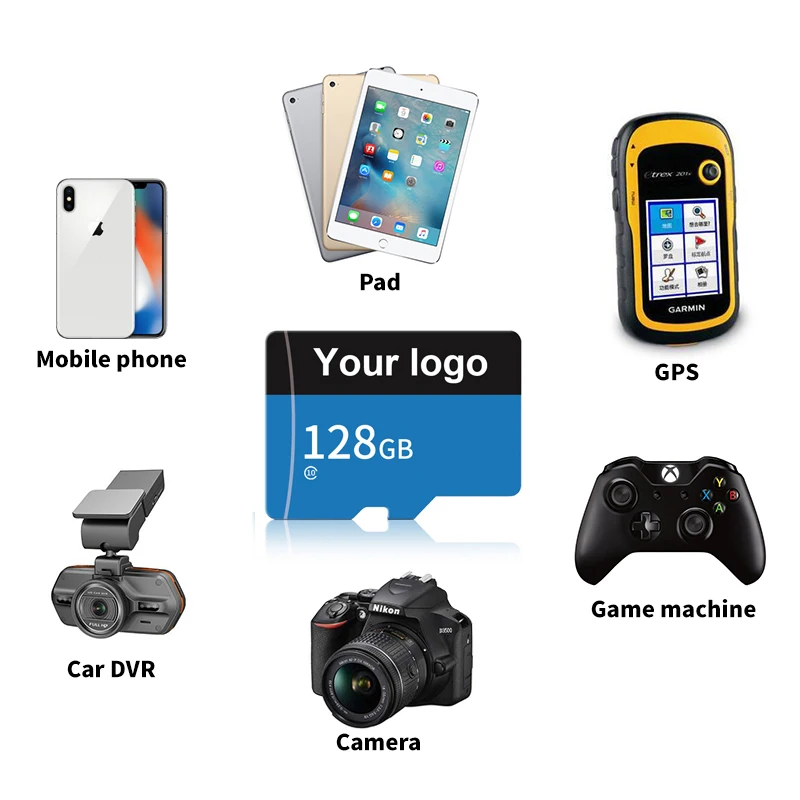 KISSIN Smart Phone Memory Card Camera Micro TF SD Storage Card OEM Logo 4GB 8GB 16GB Full Capacity 32GB 64GB 128GB 256GB 512GB