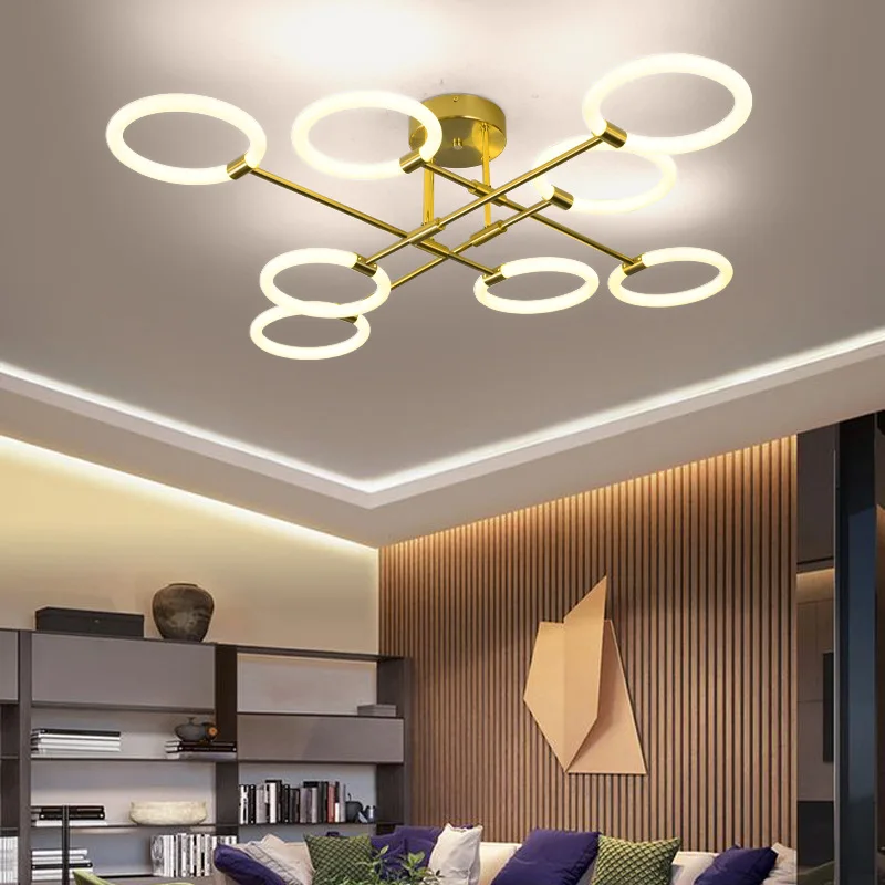 High quality led light nordic ring led ceiling lamp modern creative personality ceiling light for living room