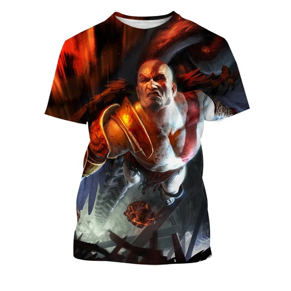 New God of War Ragnarok Art Kratos Tyr Odin thor Atreus Game T-Shirt boys t  shirts funny t shirts tees men graphic t shirts