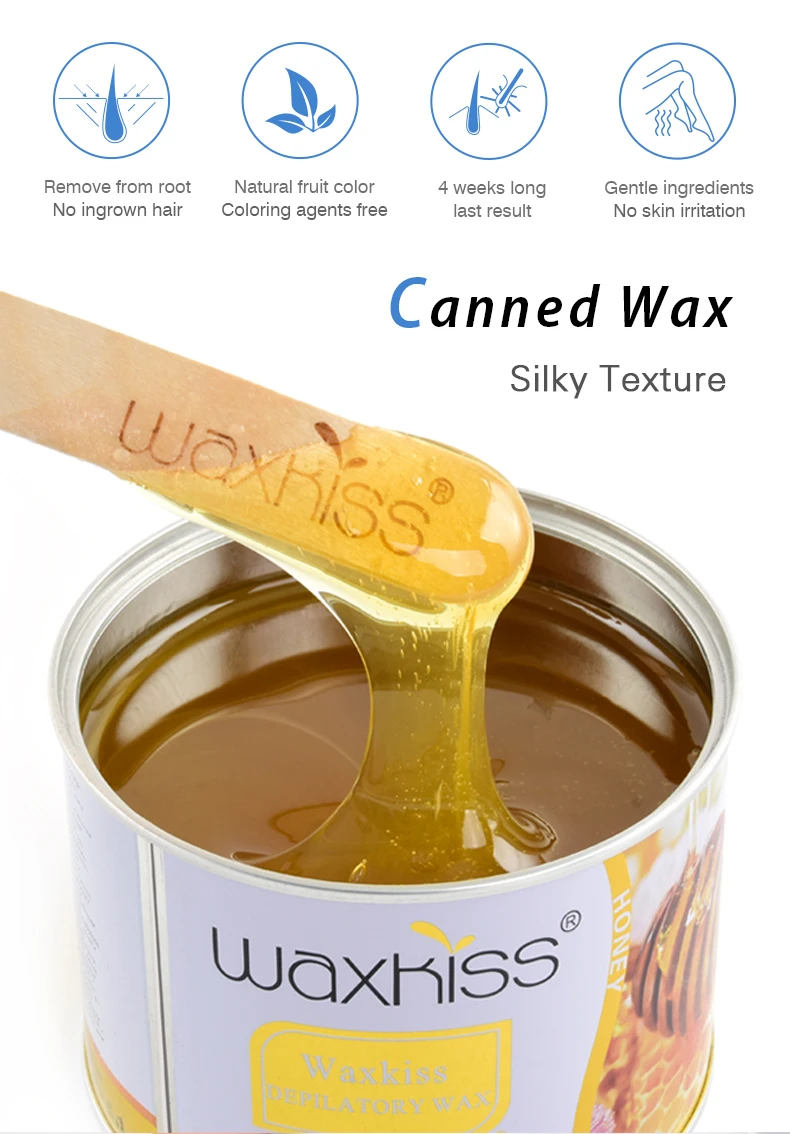 Waxkiss Oem Factory Professional 400g Soft Wax Full Body Canned Wax