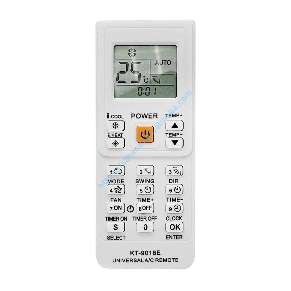 Ac Remote Controller Control Universal Kt-9018e Air Conditioner Part ...