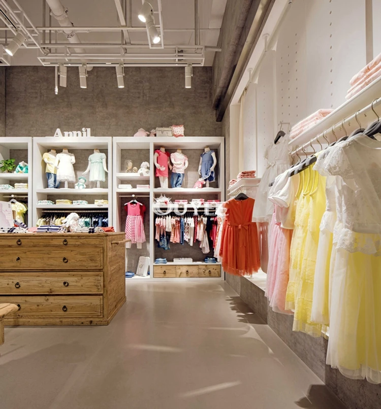 Interior Design Baby Dresses Display Elegant Style Baby Clothes Shop