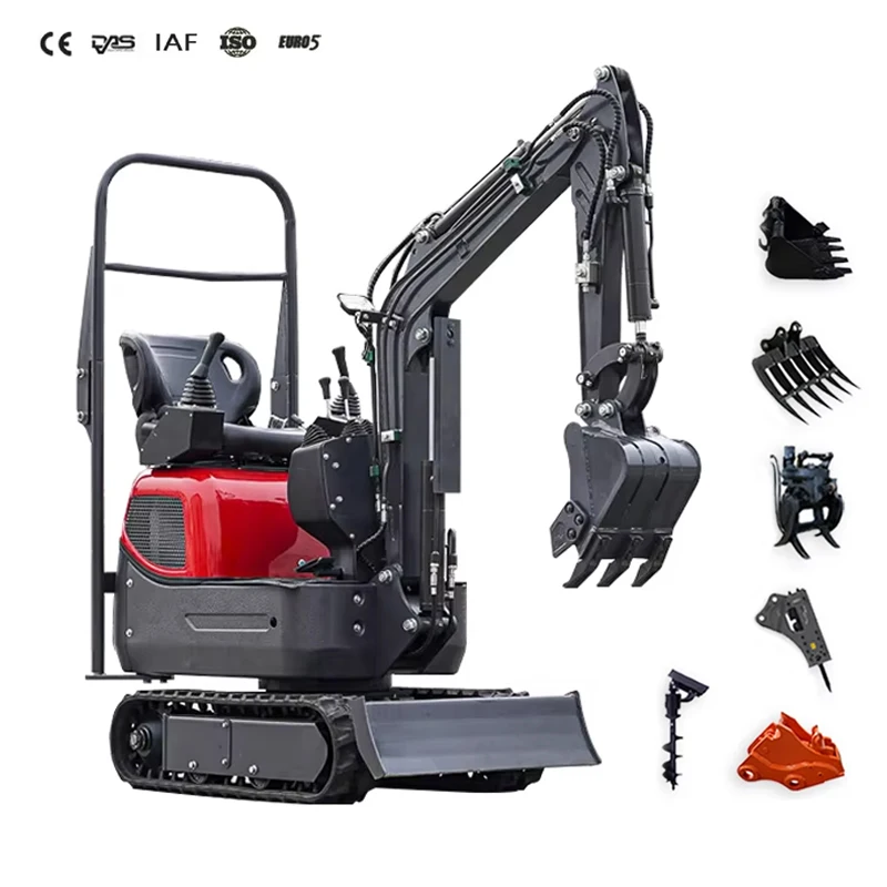 Free Shipping Mini Excavator 1 Ton Epa New Crawler Digger Briggs&Stratton Gasoline  Engine Small Excavators 1 Ton Machine