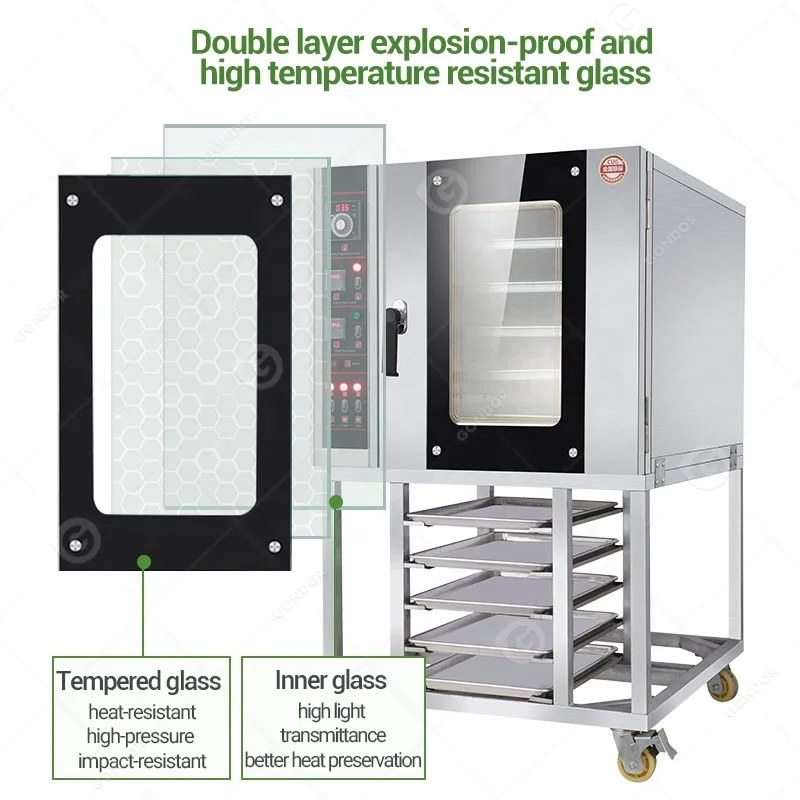 Digital Bake Used Rotatary Convection Industry 5 10 Tray Wide Rotary Oven for Bread Sale Pastry Price