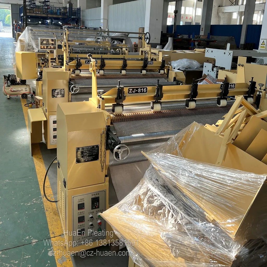 China Manufacturer HuaEn Fabric Textile Skirt Dress Shirt Scarf Shawl Curtain Ruffle Making Machine Pleating