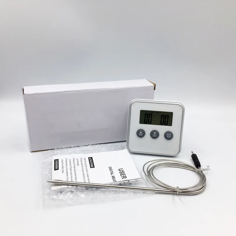 Professional Instant Read Food Lcd Digital Cooking BBQ Thermometer With Waterproof Probe