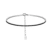 Placage platine, diamant noir 1,5 mm