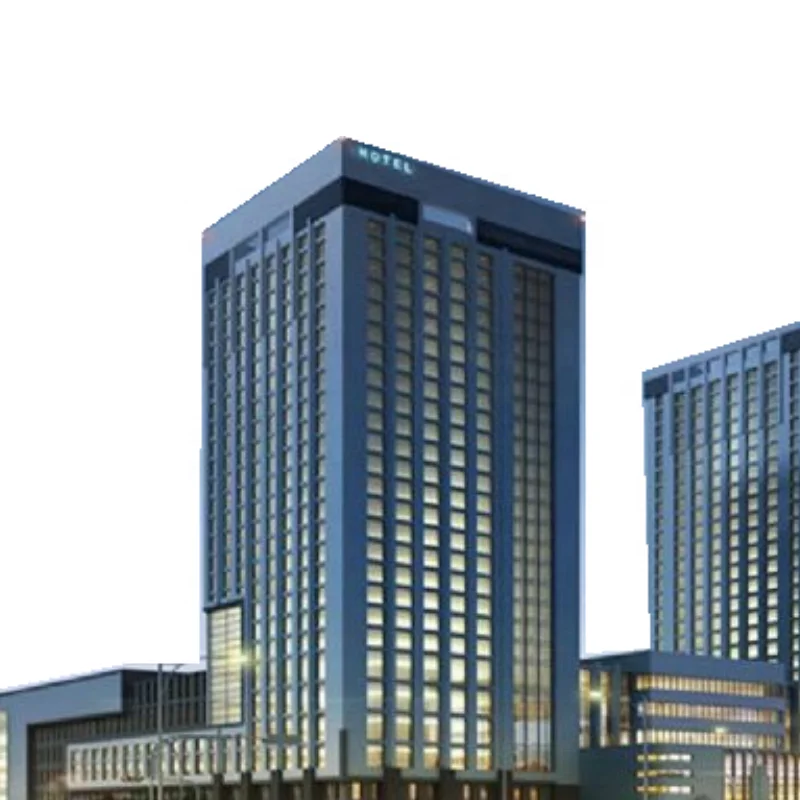 High Rise Prefab Modern Commercial Metal Building Constructions Quick Build Prefabricated Steel Structure Hotel Buildings