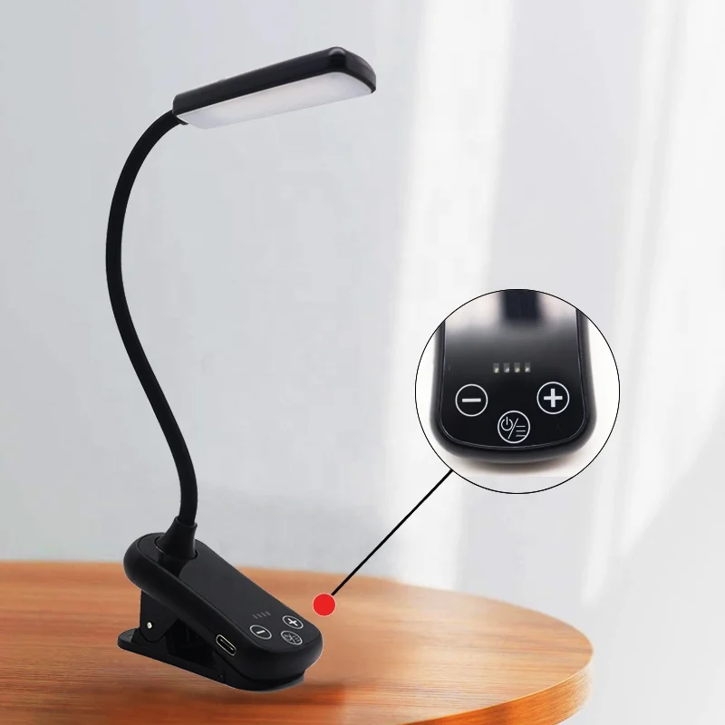 product rechargeable soft flexible gooseneck reading clip on led mini portable usb clip desk lamp light with flexible gooseneck arms-43