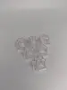 colorful Transparent crystal cat paw single