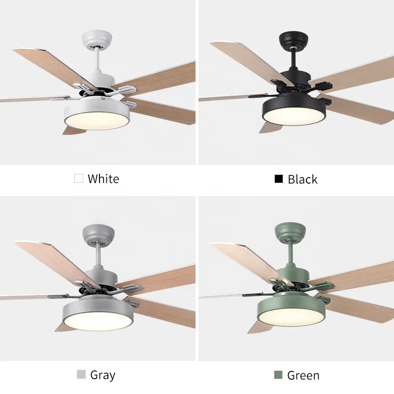 724B 42/52 дюймовый потолочный вентилятор с комплектом светильников с дистанционным управлением, 5 лезвий, вентилятор из МДФ