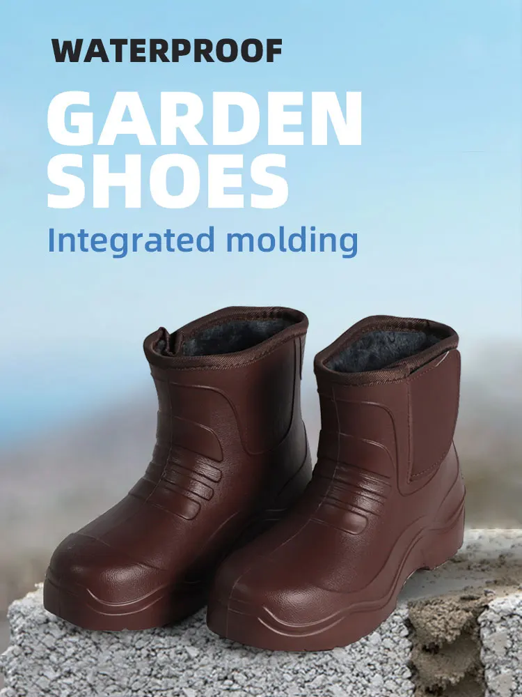 VanEnjoy Womens Short Rain Boots Boot Rubber Waterproof Garden Shoes Anti-Slip Outdoor Work Ankle Wellies 
