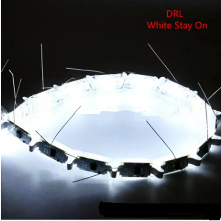 LED Crystal Tear Eye 60cm DRL Daytime Running Light Turning Color Guide Double Colour Flowing Stretchable Lamp LED Lamp Strip