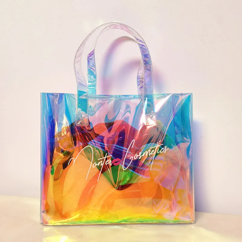 Plastic Transparent Shopping Bag, PVC Transparent Shopping Bag